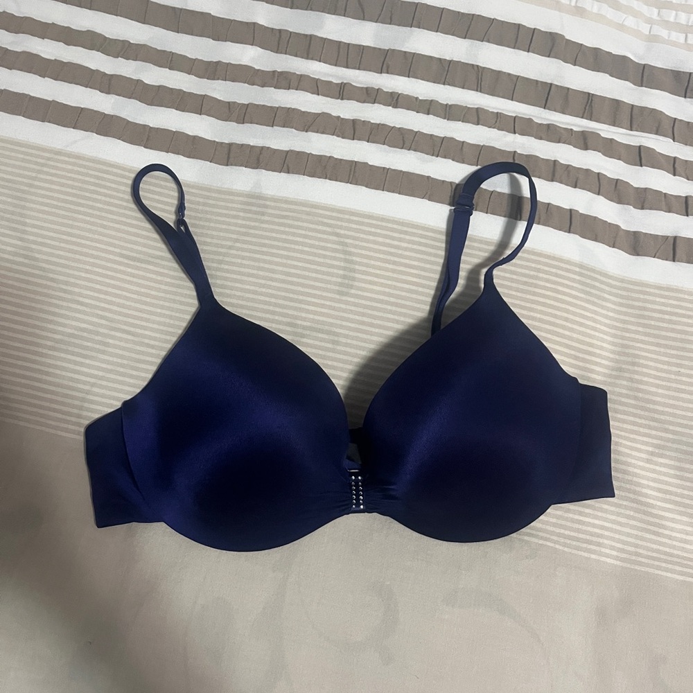 La SENZA Deep Blue Bra with Rhinestones